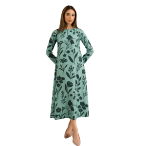 ALAYA<br>Floral Crepe Flared Dress