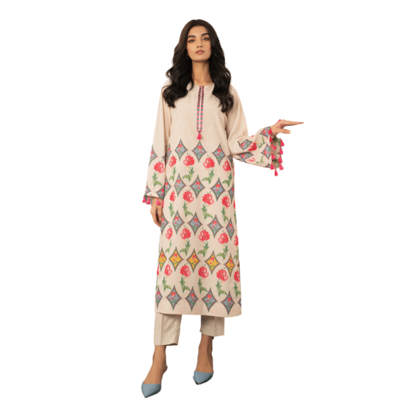ZARAH<br>Ivory Ethnic Crepe 2-Piece