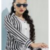 MAYA<br>Black & White Crepe Dress