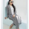MAYA<br>Black & White Crepe Dress