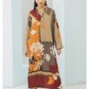 WAFA <br>Beige & Red Floral Crepe Dress