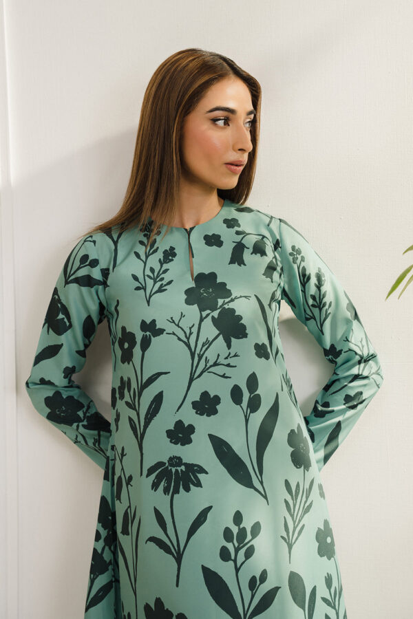 ALAYA<br>Floral Crepe Flared Dress