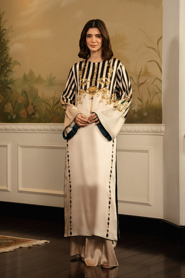 LIYANA<br>Charmeuse Silk Ornamental Top
