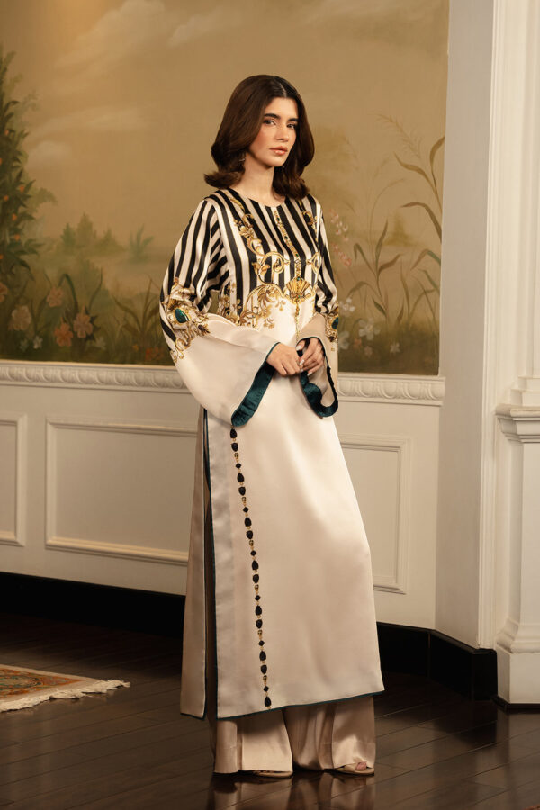 LIYANA<br>Charmeuse Silk Ornamental Top