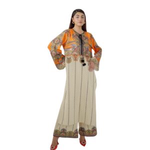AMAL<br>Floral Crepe Flared Dress