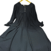 Midnight Black Abaya – Elegant ]Abaya with Gold Buttons | Best Abayas Online