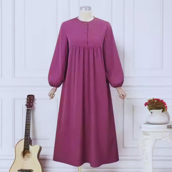 Midnight Black Abaya – Elegant ]Abaya with Gold Buttons | Best Abayas Online