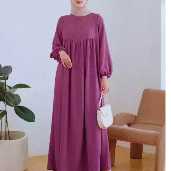 Midnight Black Abaya – Elegant ]Abaya with Gold Buttons | Best Abayas Online