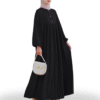 Midnight Black Abaya – Elegant ]Abaya with Gold Buttons | Best Abayas Online