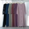 Purple Serene Abaya – Elegant Loose Fit, Long Sleeve Chiffon Abaya with Stoller | Modest Casual Dress for Muslim Women