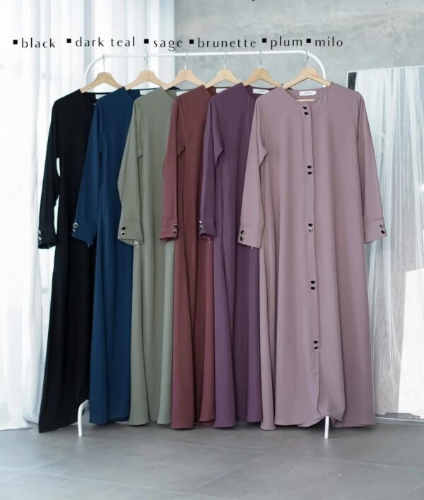 Purple Serene Abaya – Elegant Loose Fit, Long Sleeve Chiffon Abaya with Stoller | Modest Casual Dress for Muslim Women