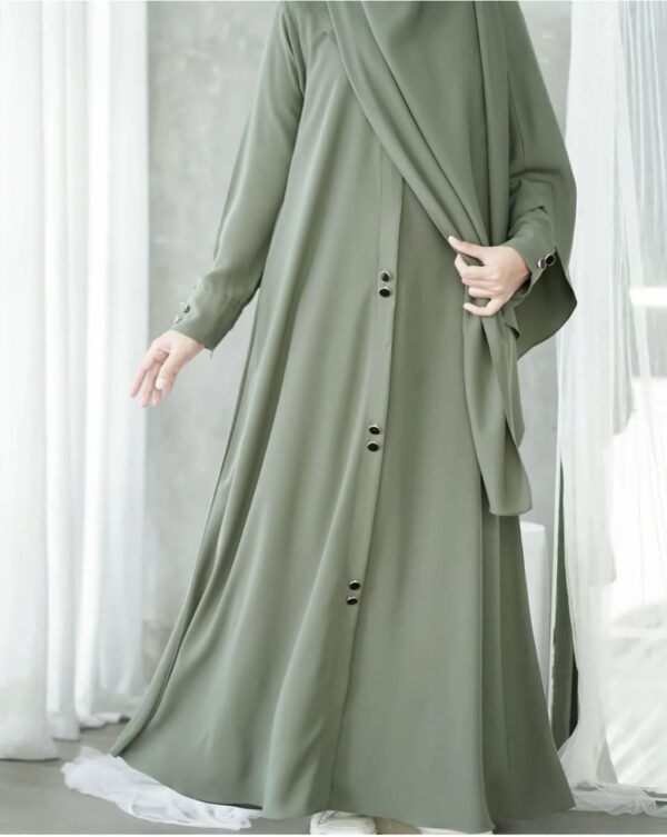 Purple Serene Abaya – Elegant Loose Fit, Long Sleeve Chiffon Abaya with Stoller | Modest Casual Dress for Muslim Women