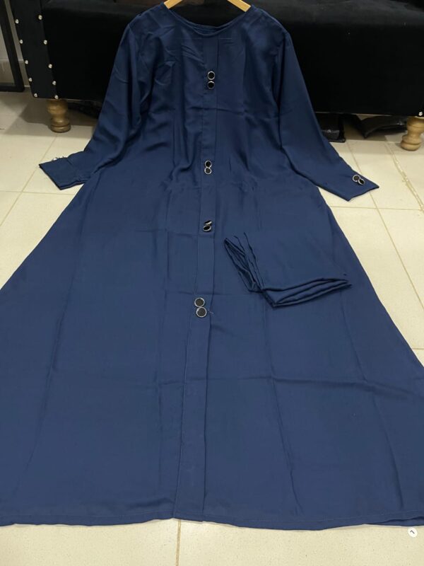 Purple Serene Abaya – Elegant Loose Fit, Long Sleeve Chiffon Abaya with Stoller | Modest Casual Dress for Muslim Women