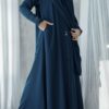 Purple Serene Abaya – Elegant Loose Fit, Long Sleeve Chiffon Abaya with Stoller | Modest Casual Dress for Muslim Women