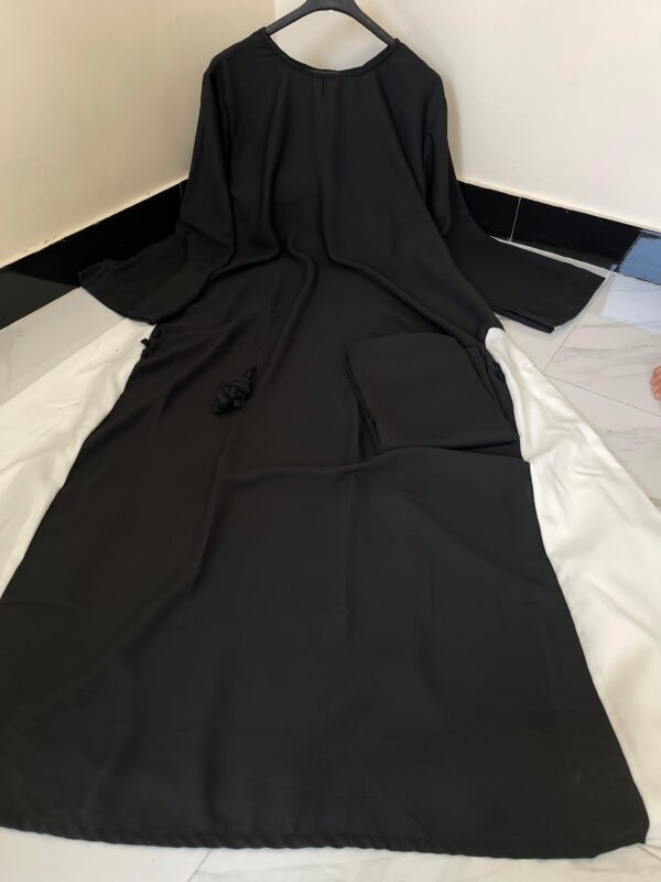 Classic Brown Abaya | Modest Plain Abaya with Stoller | Elegant Abaya for Women