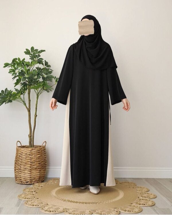 Classic Brown Abaya | Modest Plain Abaya with Stoller | Elegant Abaya for Women