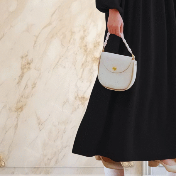 Midnight Black Abaya – Elegant ]Abaya with Gold Buttons | Best Abayas Online